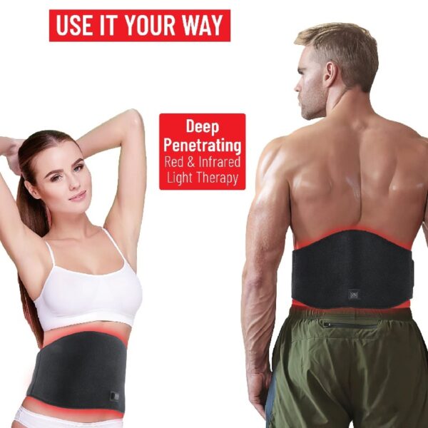 TRAKK Red Light Therapy Belt, Heat Wrap Red Light Therapy Device for Body