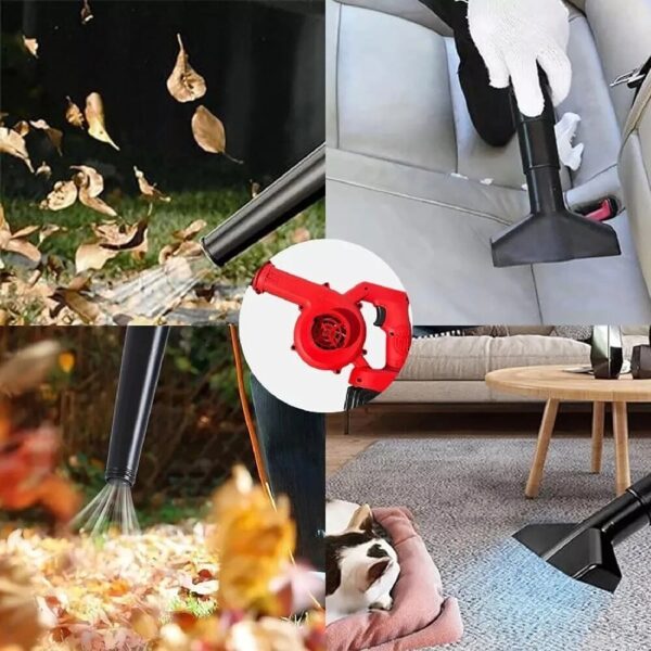 2-in-1 Cordless Leaf Blower & Vacuum - 21V Electric Handheld with 2 Lithium Batteries & Fast Charger, Powerful Yard Cleaner for Lawn, Patio & Sidewalk