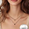 14K Yellow Gold Plated Initial Necklaces for Women Alphabet K Pendant Gold Letter Necklace in Sterling Silver Birthday Jewelry Gifts