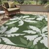 Outdoor Rug Carpet 5'x8' Waterproof Reversible Patio Rug Portable Indoor Outdoor Rug Plastic Straw Rug for Beach RV Camping Garden Picnic Deck Backyard Porch Decor Black