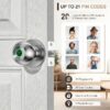 Cikuci Smart Door Lock, Fingerprint Door Lock Knob with App Control, Suitable for Home, Cloakroom, Offices, Hotels (K10)