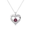 Forever March Birthstone 18k White Gold Plated Women's Necklace, Swarovski Crystals