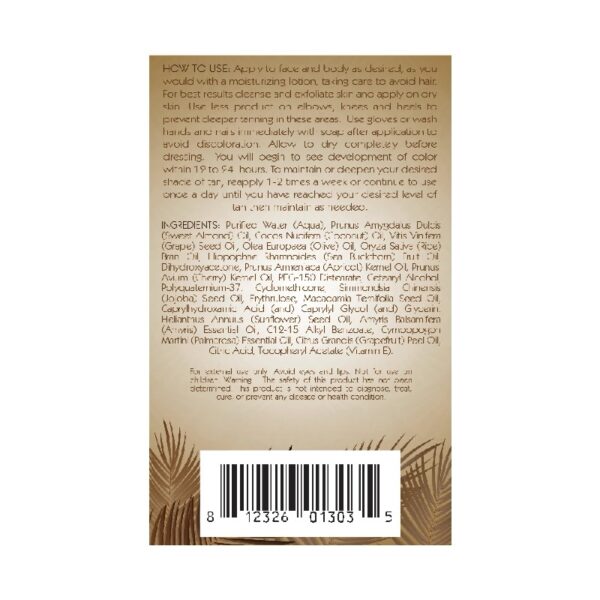 Sunless Dark Tones, Indoor Self Tanner, Self Tanning Lotion with Bronzer, Sun Kiss Glow, 8 fl oz