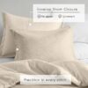 Full/Queen Comforter Sets, Reversible 3 Piece Extra Soft Bedding Set, Chambray Print Sage Green Comforter Bed Set with Pillow Shams