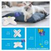 All For Paws Interactive Cat Toys, Fluttering Butterfly Automatic Cat Teasing Toy with 2 Replacement Butterflies