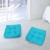 2 PCS 21'' x 21'' Patio Chair Seat Cushion Pads Indoor/Outdoor Turquoise
