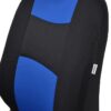 PolyPro Car Seat Covers Full Set in Charcoal on Black – Front and Rear Split Bench for Cars, Easy to Install Cover Set, Accessories Auto Trucks Van SUV