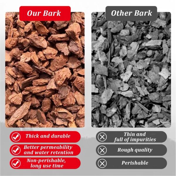 Orchid Barks Organic New Zealand Pine Bark for Orchids Bark Potting Mix Natural New Zealand Pinus Radiata Bark Medium Chips 8-15mm 4 quart Orchid Potting Bark