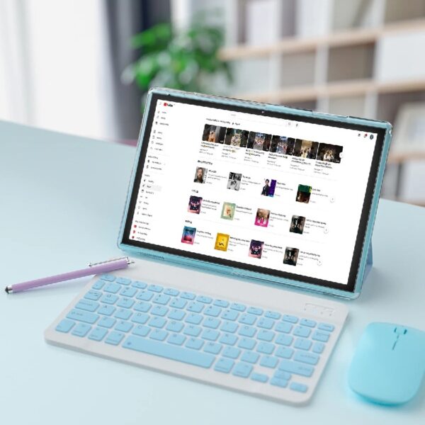 Tablet 2 in 1 Tablet with Keyboard Including Case Mouse Stylus, 10 inch Tablet Android 14 Tablets PC, 10.1