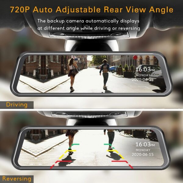 1080P Mirror Dash Cam for Car, 10