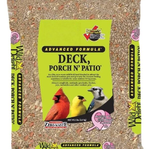 Deck, Porch, N, Patio Wild Bird Feed, 5 lb. Bag, 1 Pack