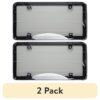 (2 pack) Auto Drive Anti-theft License Plate Cover and Frame