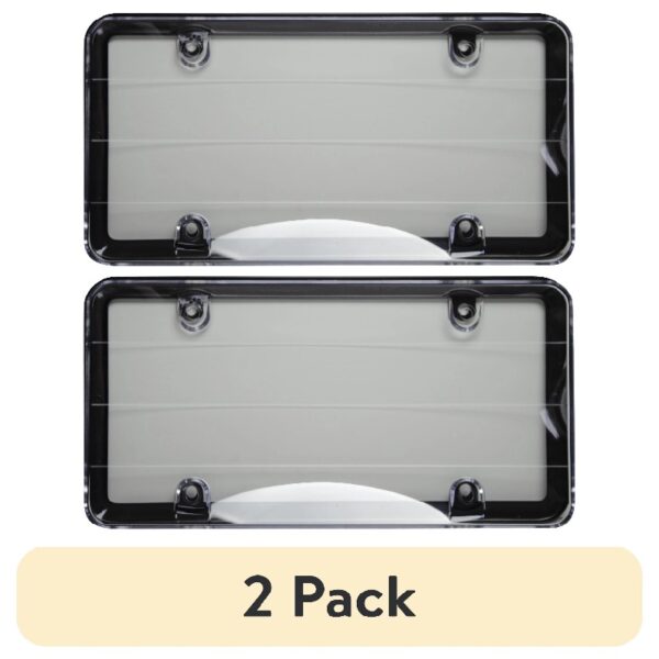 (2 pack) Auto Drive Anti-theft License Plate Cover and Frame