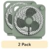(2 pack) Mainstays 9-inch Box Indoor Comfort Personal AC Electric Fan, 3 Speeds, Black