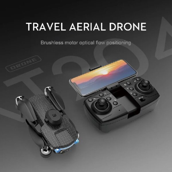 Drone with Dual 4K HD Cameras, FPV Foldable Drone for Kids Adults RC Quadcopter for Beginners with 2 Batteries and Carrying Case, Gray