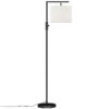 Iron Modern Standing Lamp, Gold Floor Lamp for Living Room, with Rotary Switch, Hanging Shade and 3 Color Temperatures 9W Bulb for Bedroom, Study Room, Office