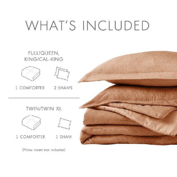 Full/Queen Comforter Sets, Reversible 3 Piece Extra Soft Bedding Set, Chambray Print Sage Green Comforter Bed Set with Pillow Shams