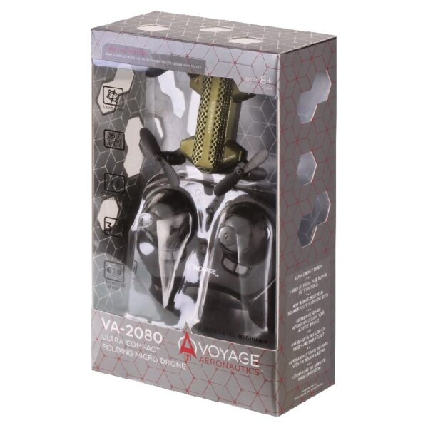 VA-2080 Compact Micro Drone- Color Green- 4 inches- 8 years and older