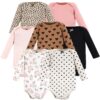 Cotton Long-Sleeve Bodysuits, 7-Pack, Preemie-24 Months