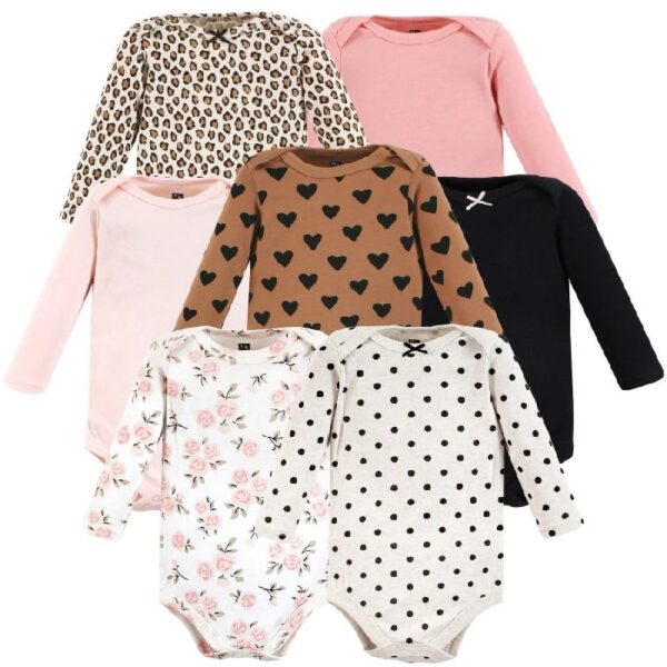Cotton Long-Sleeve Bodysuits, 7-Pack, Preemie-24 Months