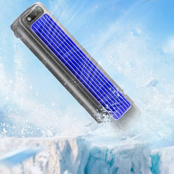 Portable Wall Mounted Airs Conditioners, No Drilling Kitchen Wall Air Conditioner Fan, 2025 New Plug in Air Conditioner, Wall Mounted Fan, for Kitchen, Bedroom, Office (Blue)