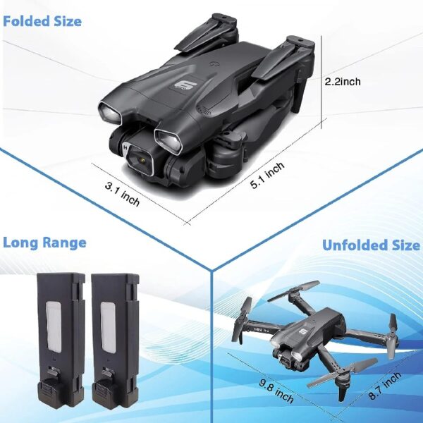 Drone with Camera for Adults Kids, Dual 4K HD Mini FPV RC Quadcopter for Kids Beginners