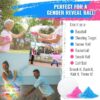 Color Blaze Gender Reveal White Ball with Pink & Blue Colored Powder