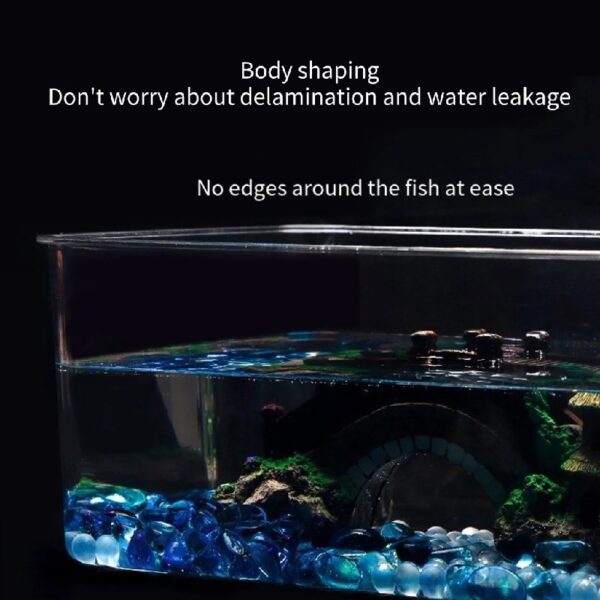 WINDLAND Clear Fish Habitat for Aquatic Pets Salamanders and Plant Life