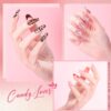 Candy Lover Gel Nail Polish Kit with UV LED Lamp, 12 Colors Cute Lady Gel Polish Starter Kit, All-in-One Quick Dry Soak Off Nail Gel Manicure Kit with DIY Tools Valentine Gift for Women