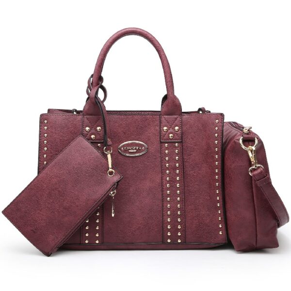 10d58b7aa88048ebbdcdb32d017832a9 Women's 3Pcs Purse Handbag Shoulder Bag Tote Satchel Hobo Bag Briefcase Work Bag for Ladies