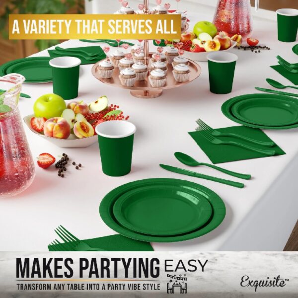 Exquisite 350 Piece Easter Plastic Disposable Party Plates & Dinnerware Combo Set