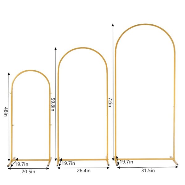 Skypatio 7.2ft Wedding Arch for Ceremony, Golden Balloon Stand, Metal Arch Backdrop for Decor