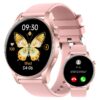 Smart Watch for Android and iPhone,  Answer/Make Call Smartwatch for Men Women Waterproof, 100+ Sport Modes, Fitness Activity Tracker, Pink