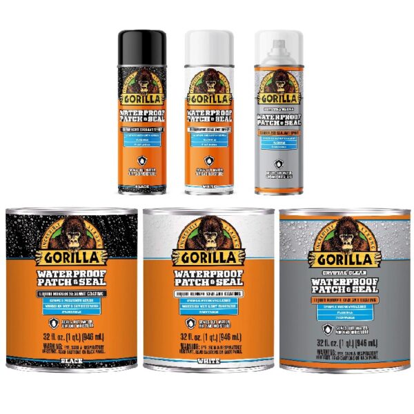 Patch & Seal Liquid Rubber, Black Waterproof Sealant, 32 Ounce