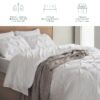 Dorm Bedding Twin Comforter Set - 5 Pieces Pintuck Bed in A Bag with Comforters, Sheets, Pillowcases & Shams