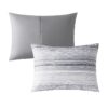 7 Piece Reversible Bed in a Bag Comforter Set with Sheets, Black, Queen