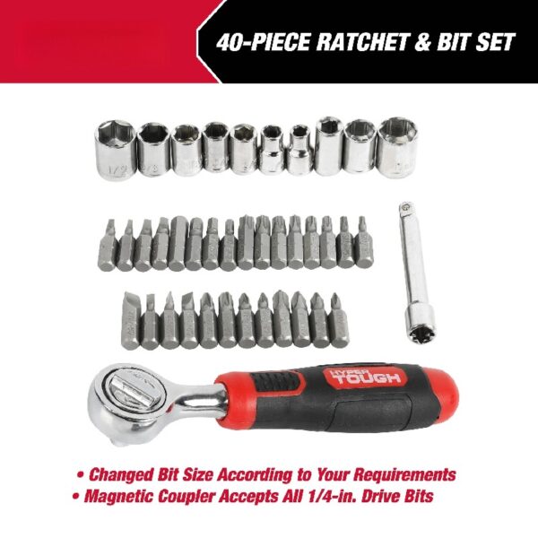 (2 pack) 40-Piece Socket and Bit Set in Click Fit Case