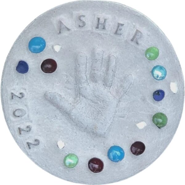 Large DIY Stepping Stone Kit, Handprint Stepping Stone, Mother's Day Gift, Footprint Stepping Stone (14 Inch)