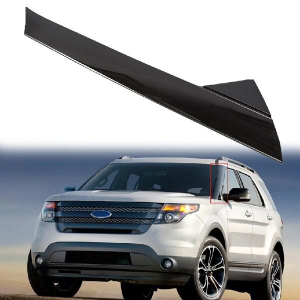 Left Windshield A-Pillar Molding Trim Kit for 2011-2019 Ford Explorer 4 Door Utility W/Side Tape Replacement for BB5Z-7803145-AA BB5Z-7803137-AB