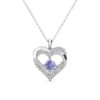 Forever March Birthstone 18k White Gold Plated Women's Necklace, Swarovski Crystals