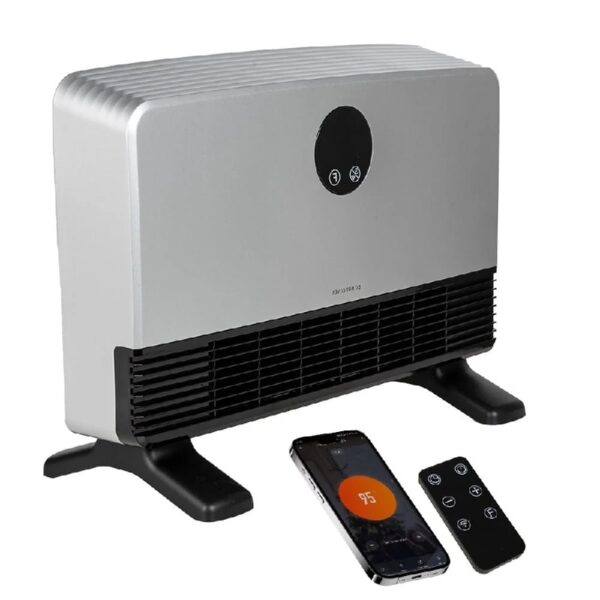 1500W Space Heater, Fast Heating with 4 Modes, Wall-Mounted & Freestanding, Smart App & Remote Control, Quiet Turbo Fan, 24H Timer, Safe for Bedroom & Office