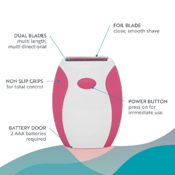 (3 pack) Electric Shaver, Female Electric Shavers, Battery Operated, Color and Pattern May Vary