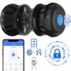 Smart Door Knob, Keyless Smart Door Lock Smart Deadbolt with App Control & Fingerprint & 2 Keys,Electronic Door Lock for Home, Apartment, Office,Bronze