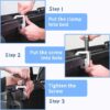 6Pcs Mounting Clamps Camper Shell Clamps Truck Cap Clamps Universal for Toyota Ford Dodge Chevy Aluminum Pick up Bed Canopy Topper Camper Shell Heavy Duty