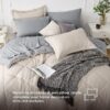 Light Purple Queen Comforter Set - 7 Pieces Reversible Queen Bed in a Bag, Queen Bed Set Light Purple and Grey with Comforters, Sheets, Pillowcases & Shams