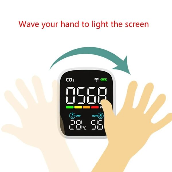 Air Quality Monitor Indoor Air Quality Meter Detects PM2.5 PM-1.0 PM10- HCHO