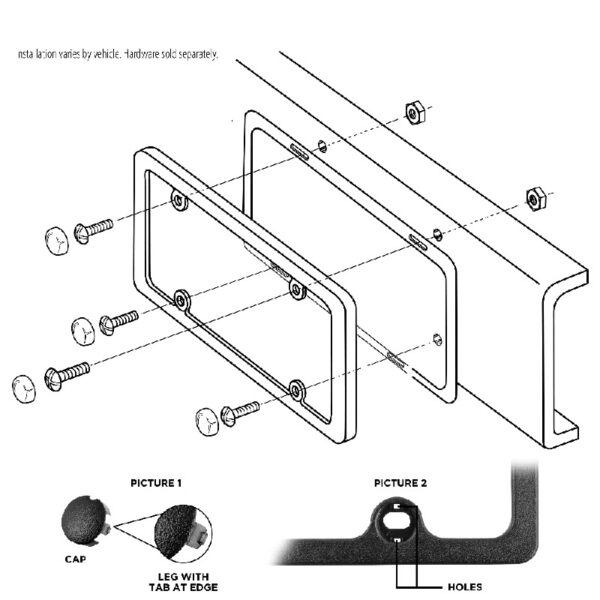 (3 pack) Auto Drive Plastic License Plate Frame with Fasteners