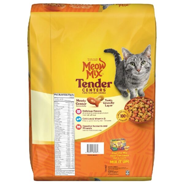 Meow Mix Tender Centers Salmon & White Meat Chicken Flavors, Dry Cat Food, 14.2 lb. Bag