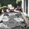6'x 9' Outdoor Rug Plastic Waterproof Outside Foldable Mat UV Resistant Patio RV Deck Carpet,Black Brown