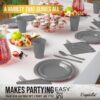 Exquisite 350 Piece Easter Plastic Disposable Party Plates & Dinnerware Combo Set